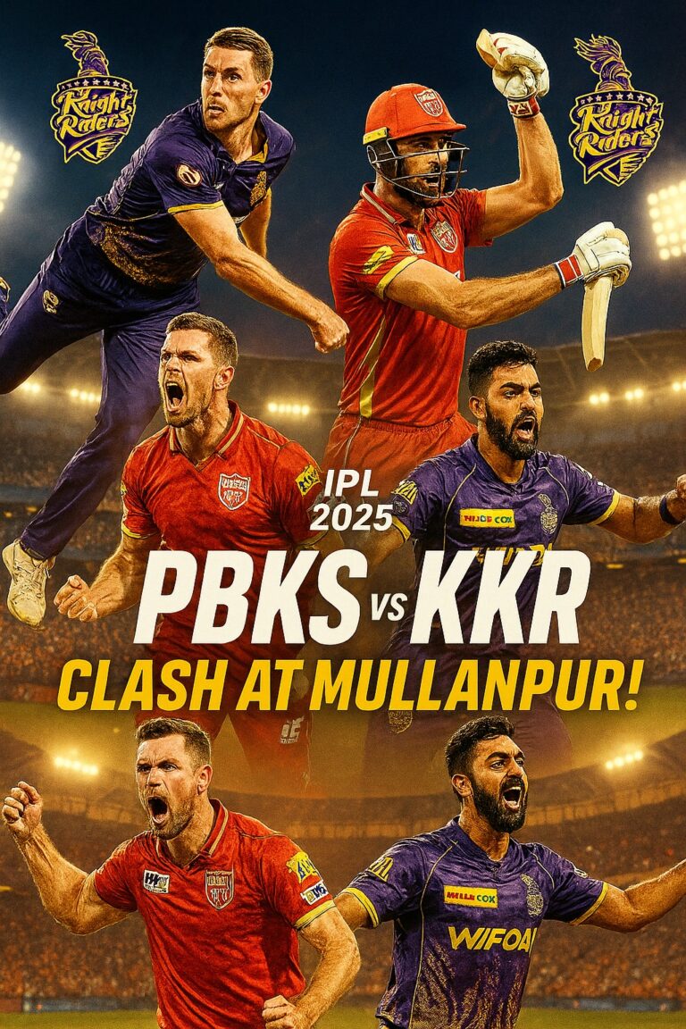 PBKS vs KKR 2025: Kings vs Knight Riders Clash at Mullanpur тАУ Highlights, Scorecard, and Standings 3 PBKS vs KKR 2025: Kings vs Knight Riders Clash at Mullanpur тАУ Highlights, Scorecard, and Standings